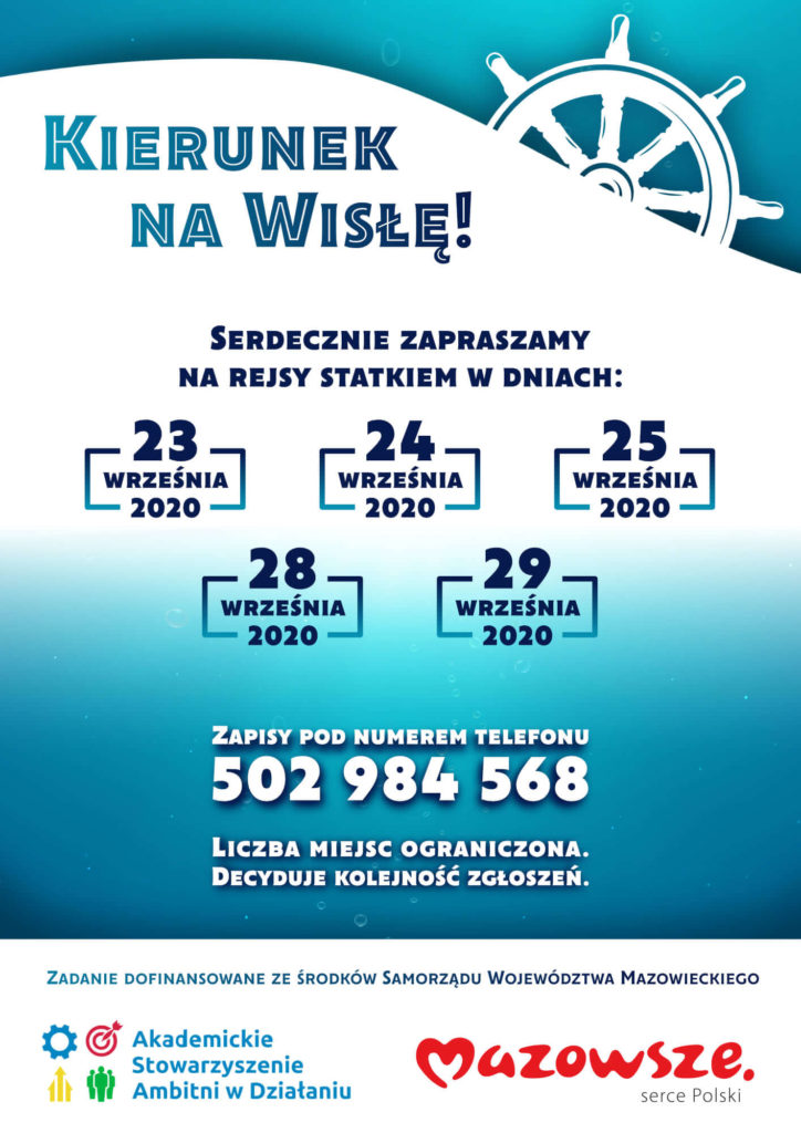 Kierunek na Wisłę! - edycja II, Akademickie Stowarzyszenie Ambitni w Działaniu, foto 01 - plakat